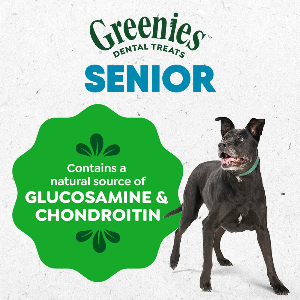 Greenies porción diaria servida en plato para rutina dental