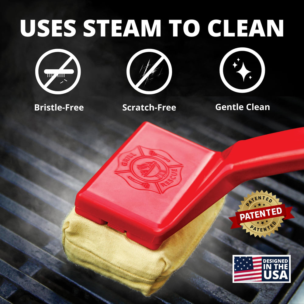Grill Rescue primer plano del cabezal mostrando textura y durabilidad