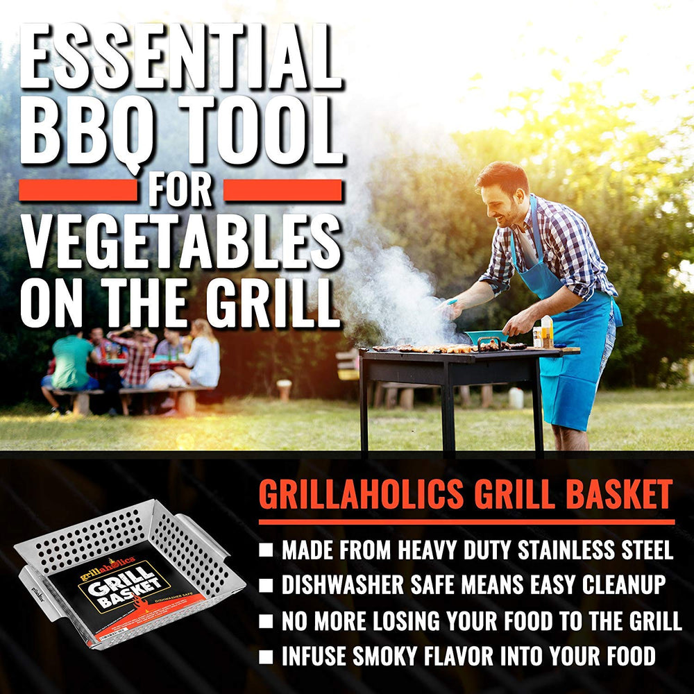 Grillaholics close-up of stainless steel weave demonstrating durable construction