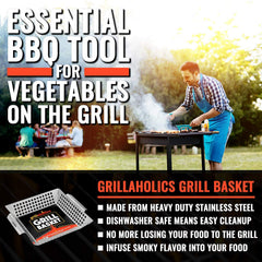 Grillaholics close-up of stainless steel weave demonstrating durable construction