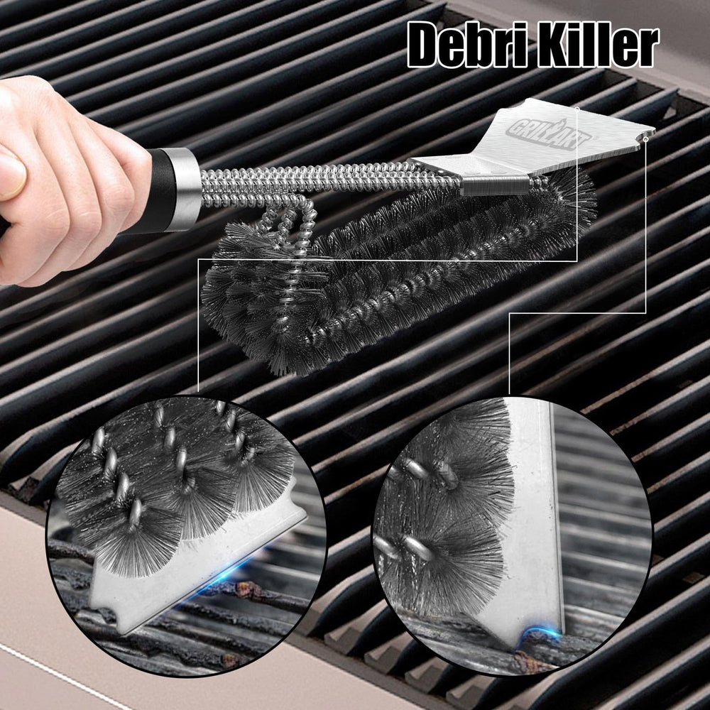 GRILLART cleaned grate after brushing highlighting restored cooking surface condition