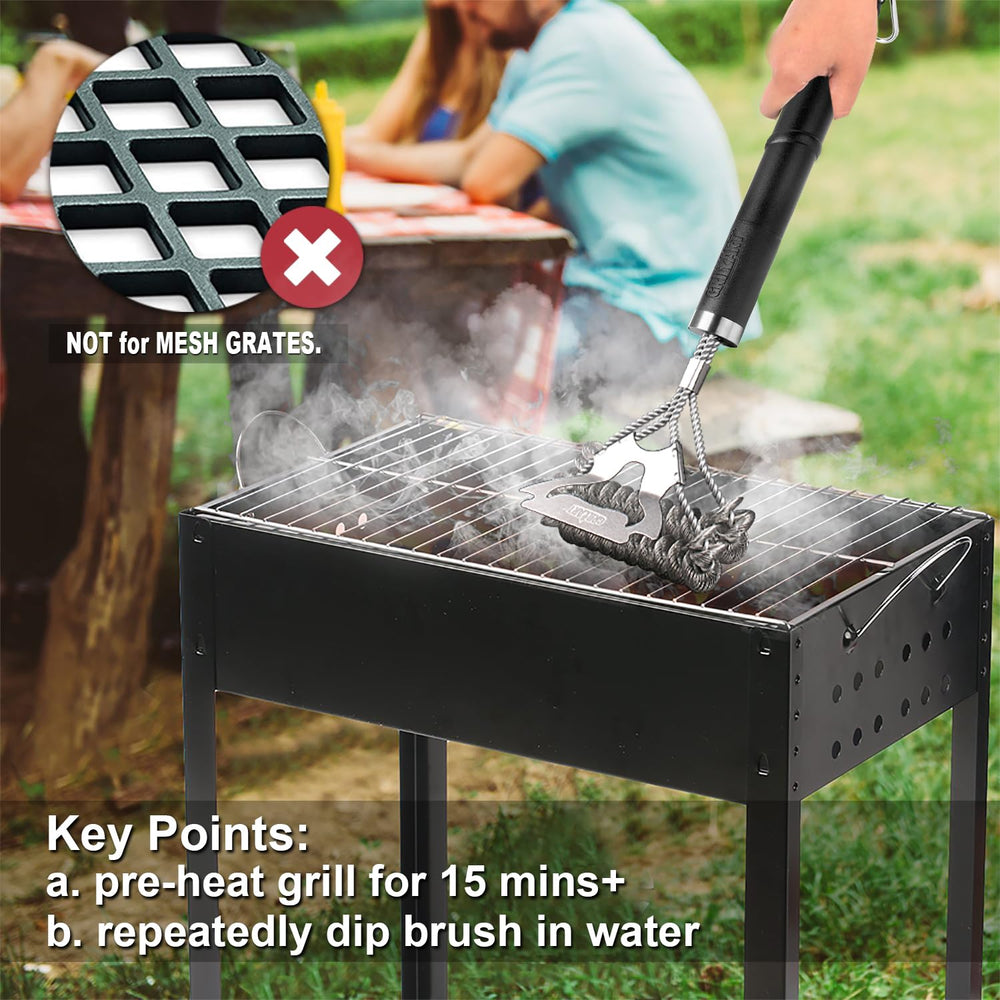 GRILLART primer plano del acero inoxidable resistente que evita la corrosión