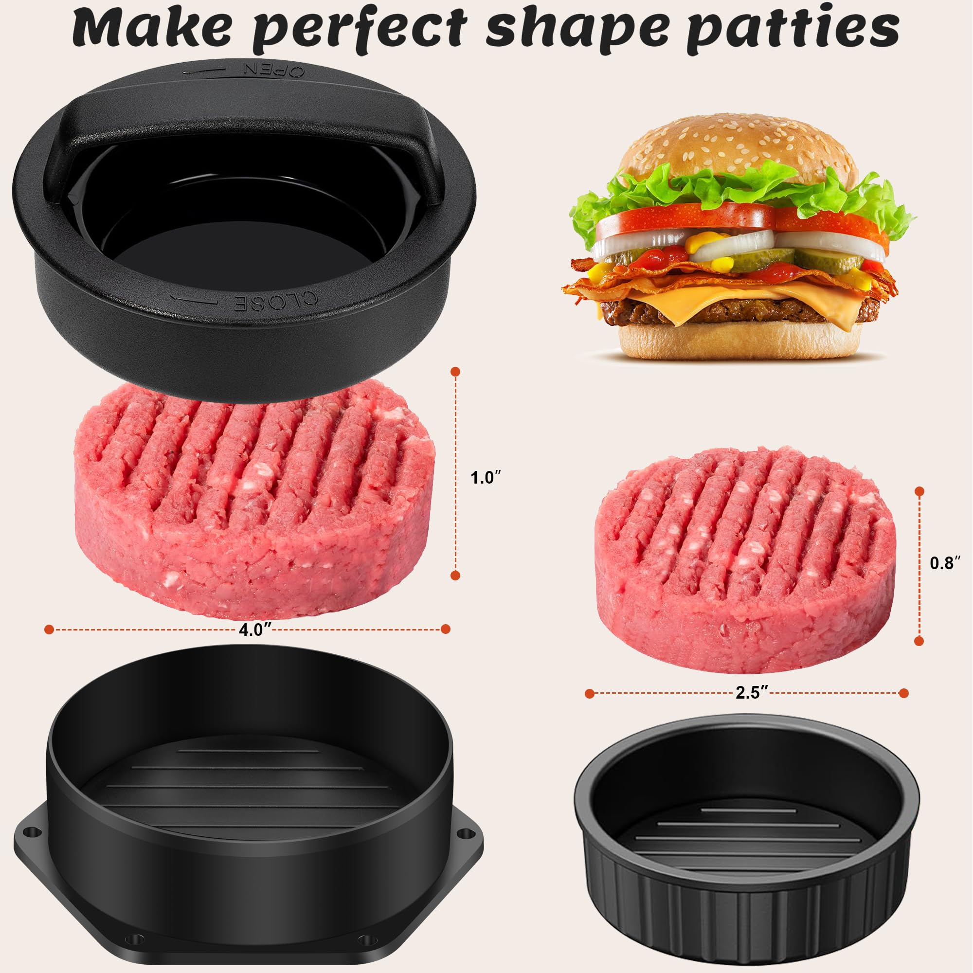 Grilliance tools in use on a flat top grill showing efficient cooking