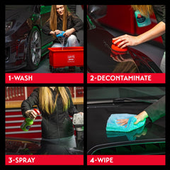 Griot's Garage applied on car paint showing glossy, mirror-like shine benefit