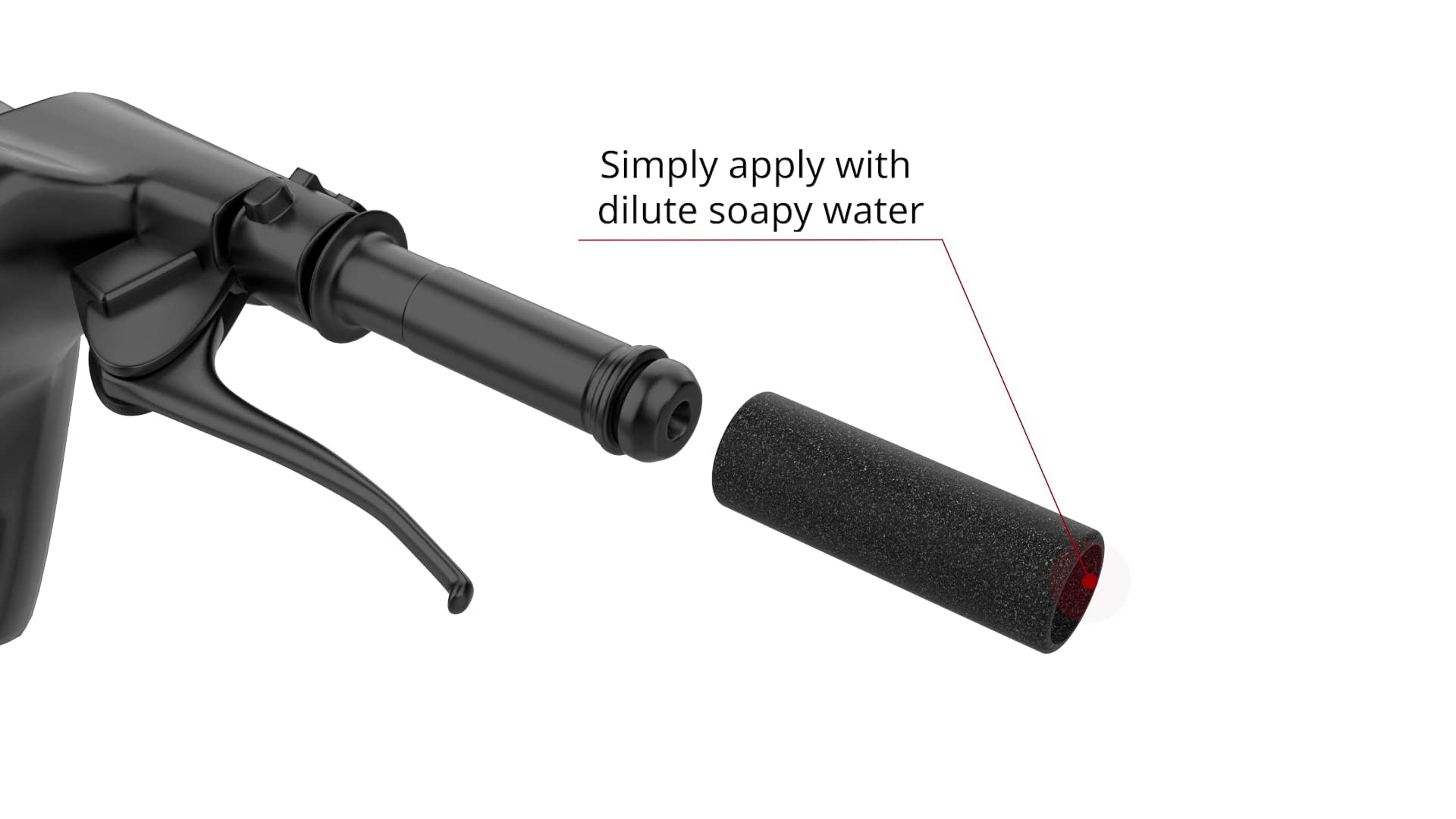 Grip Puppy comparación de tamaño junto a mano para ver escala y ajuste preciso