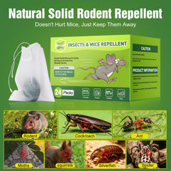 GRLEP bolsa de malla con pellet lista para colgar y repeler roedores