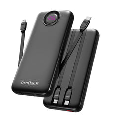GrnOas.E frontal del cargador perla negra con diseño compacto y profesional