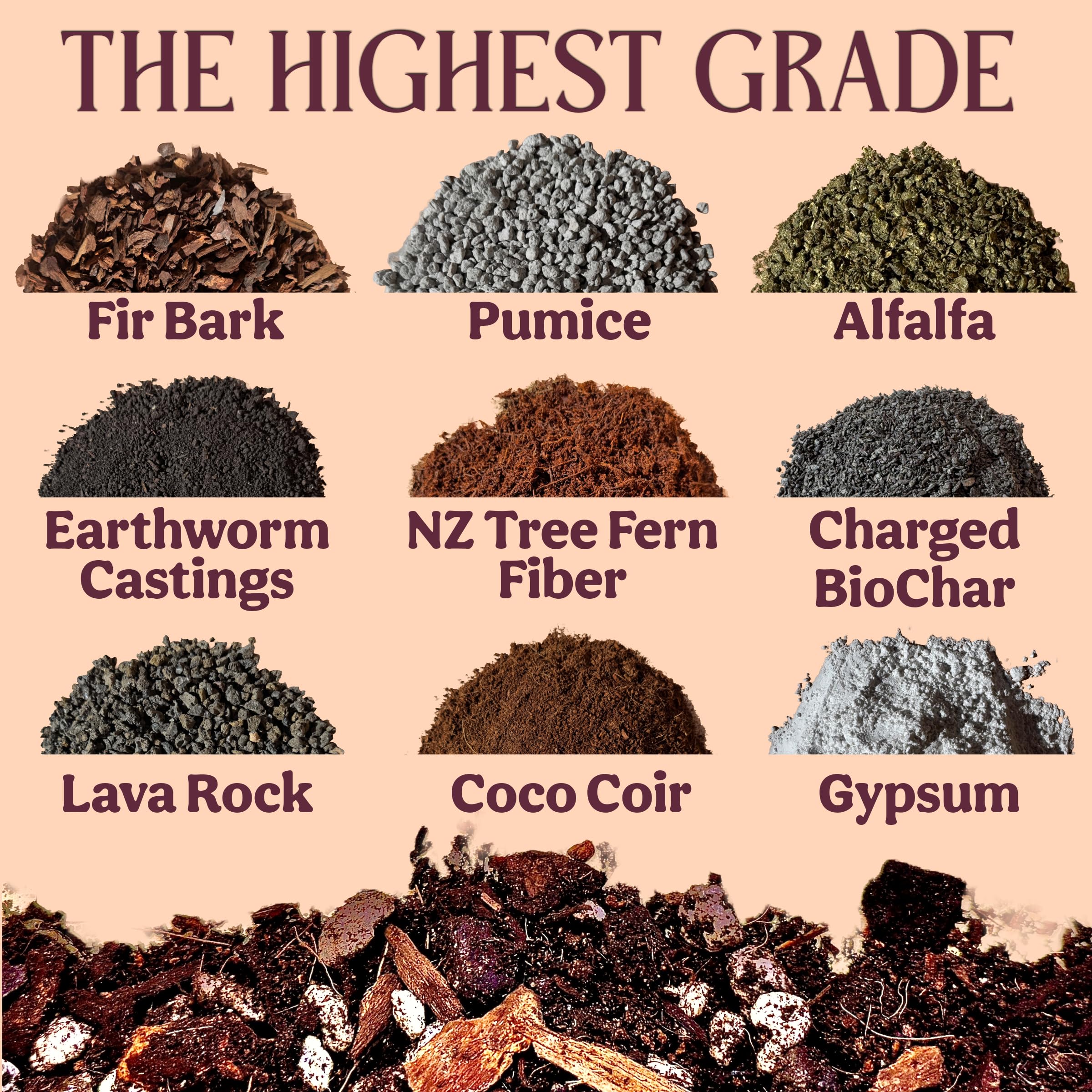 Grow Queen certified organic coco coir washed for low-salt, stable moisture retention