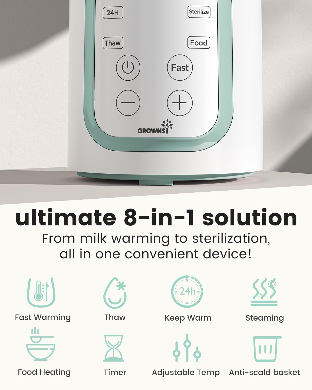 Grownsy cesta anti-scald para extraer biberones con seguridad y tranquilidad