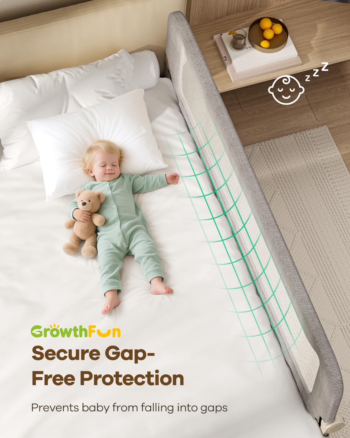 GrowthFun detalle del sistema de cierre doble que evita plegados accidentales