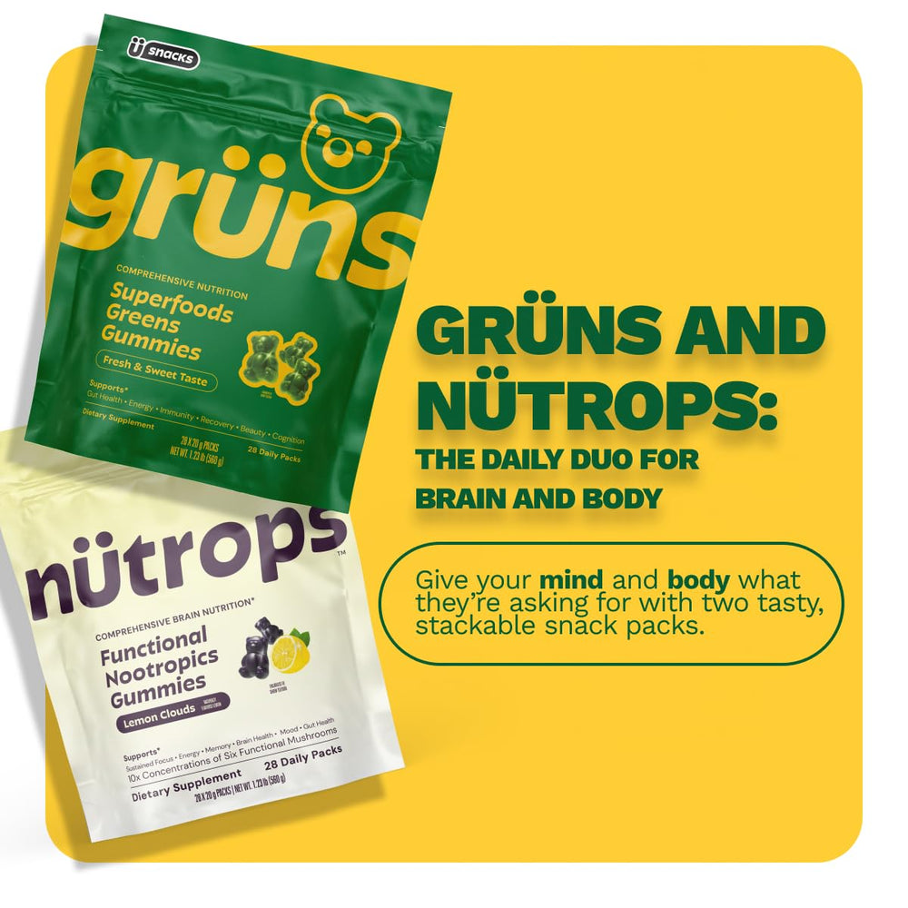Grüns combinación de Nutrops con Supergreens para soporte total