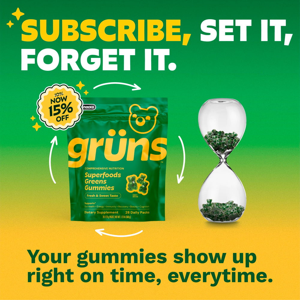 Gomita Grüns en primer plano con textura y color que invita al consumo
