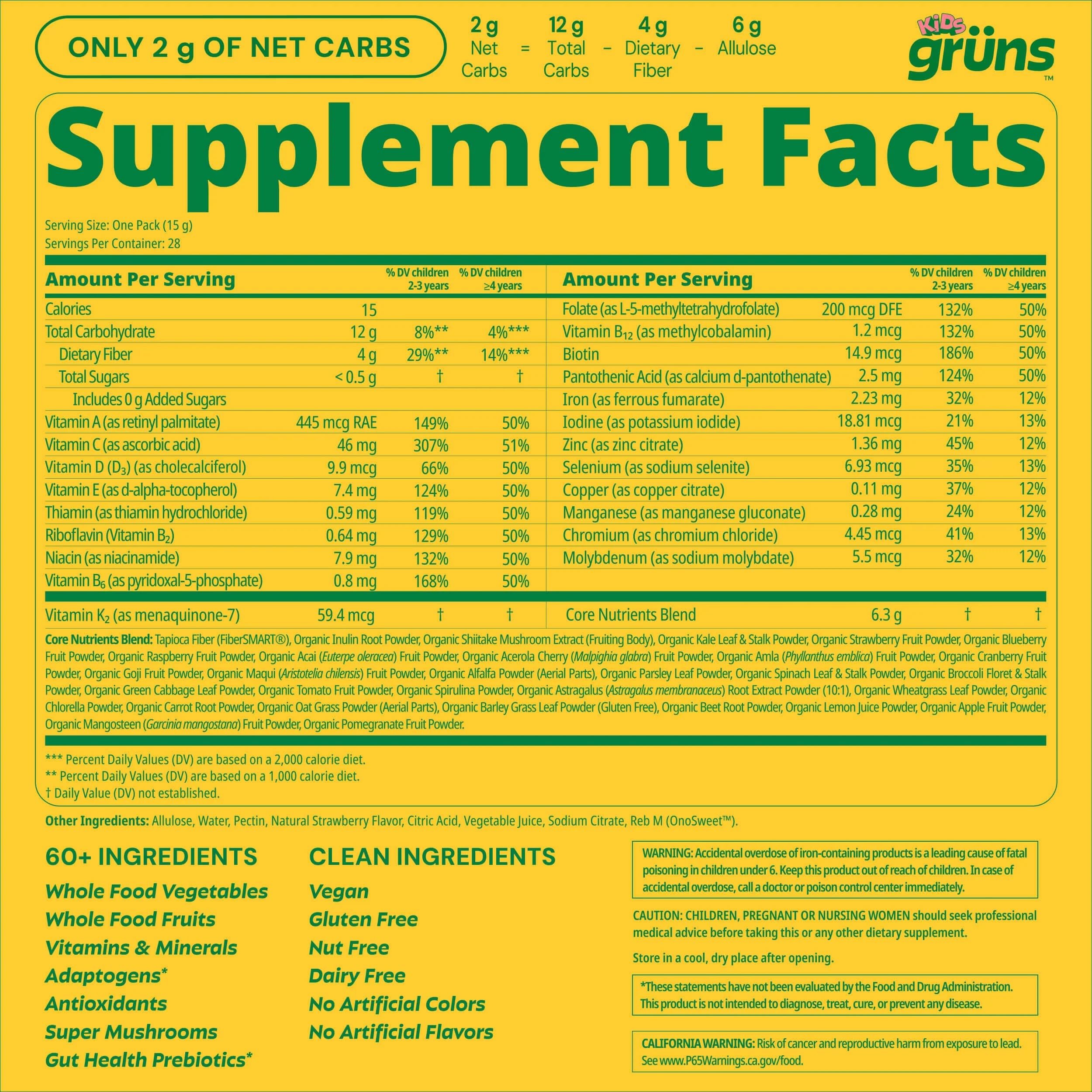 Grüns gummy in child hand to show size and safe chewable portion