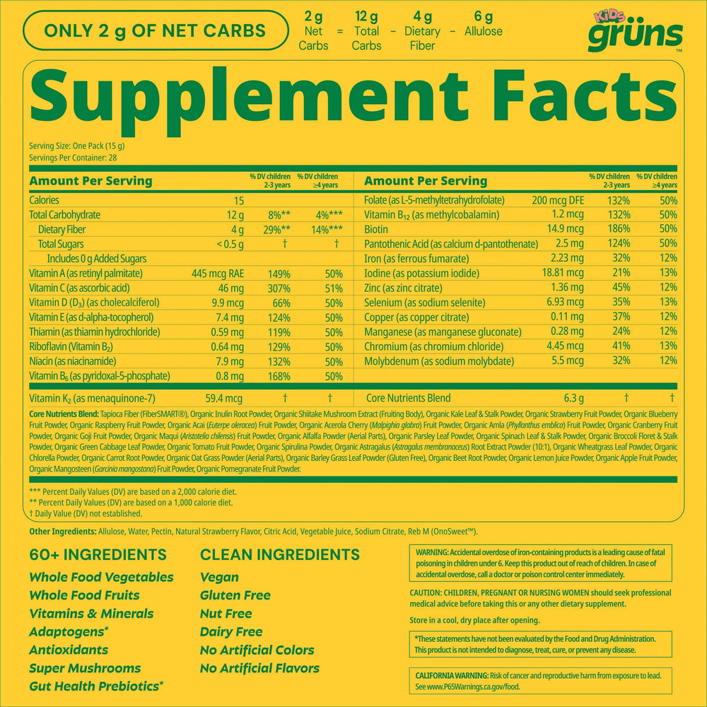 Grüns gummy in child hand to show size and safe chewable portion