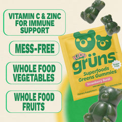 Grüns individual pack in a backpack pocket for convenient on-the-go nutrition