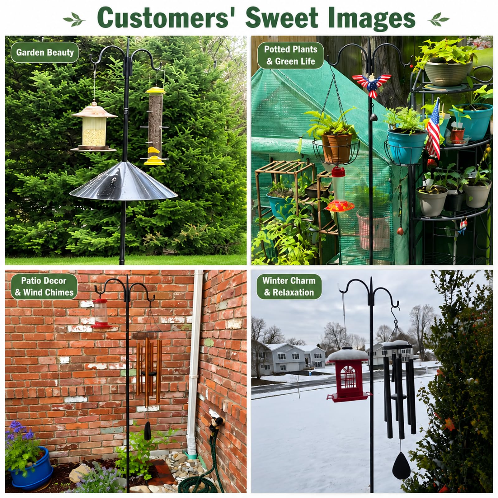 Gtongoko in-use with hummingbird feeder illustrating stable hanging and easy refilling