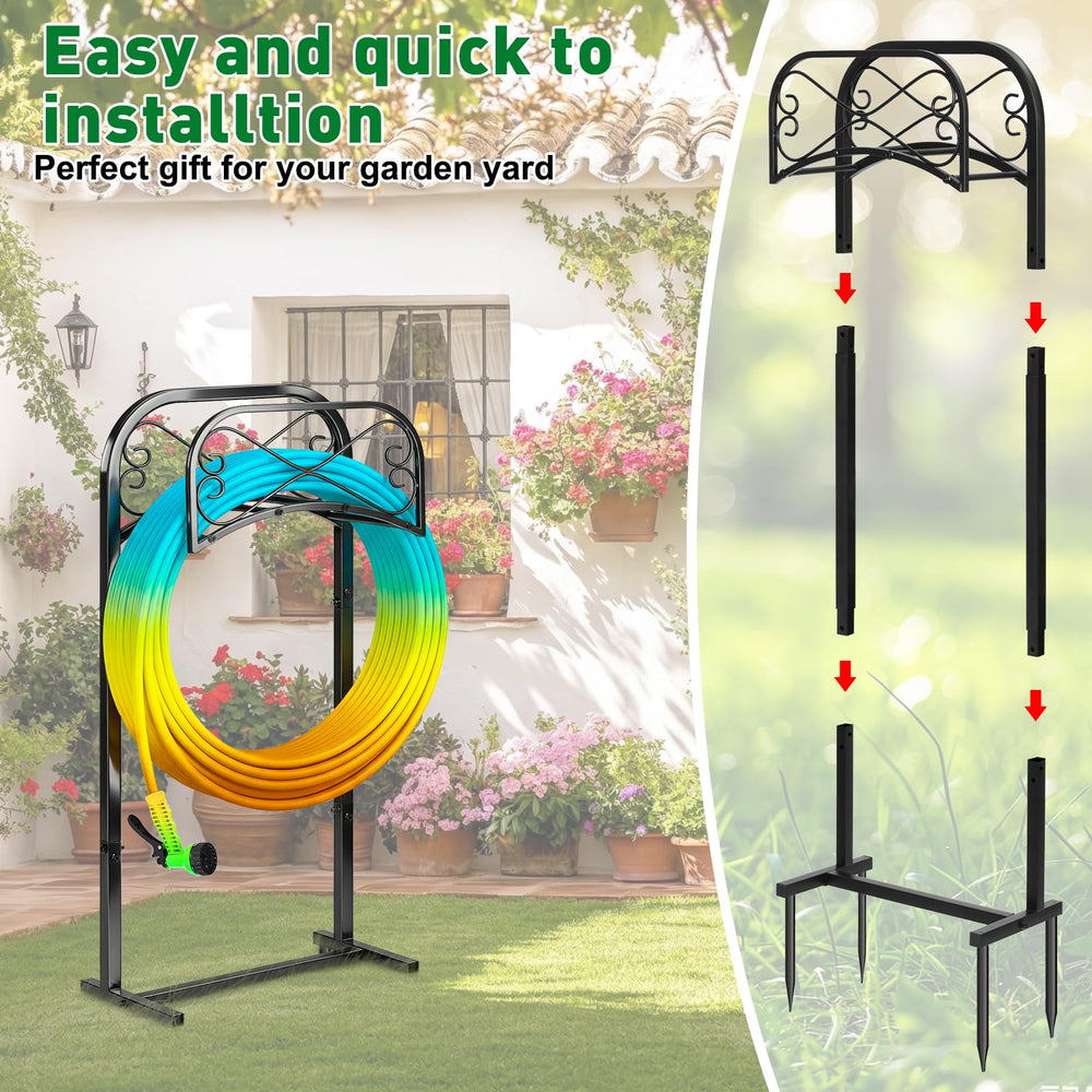 Gtongoko side profile showing capacity for up to 150ft hose and sturdy support