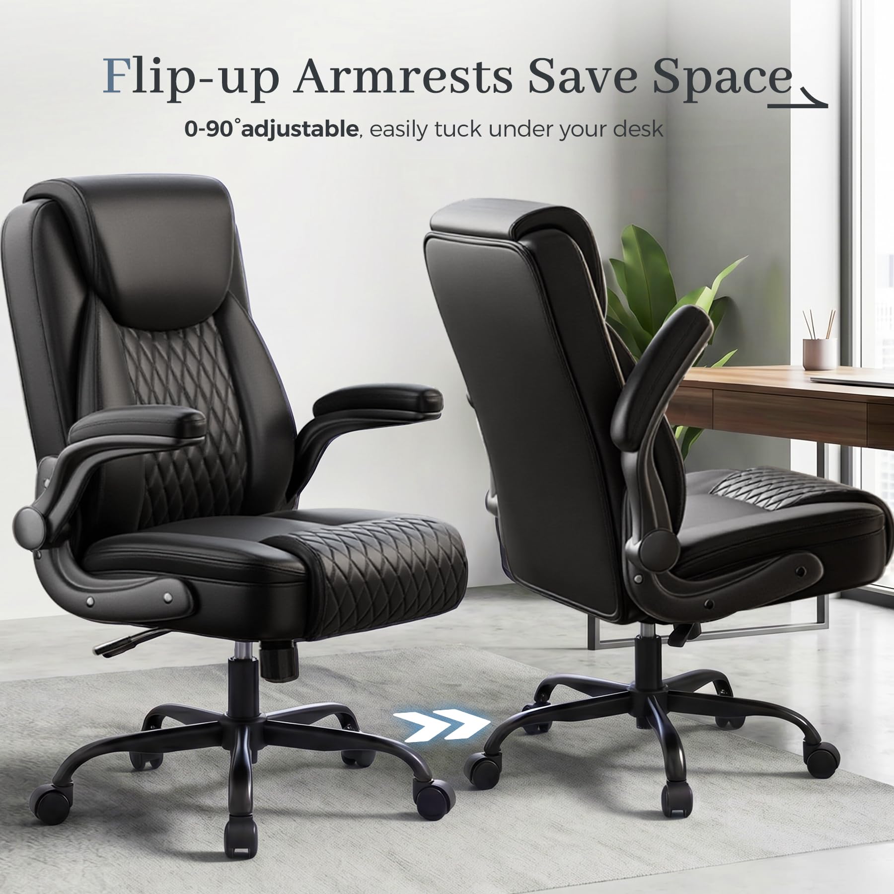 GTPOFFICE silla en uso frente a escritorio en ambiente real
