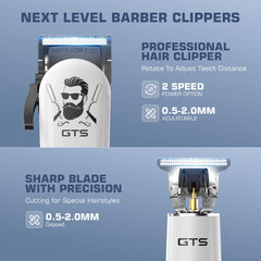 GTS PRO recortadora en uso ajustando la barba para acabado limpio