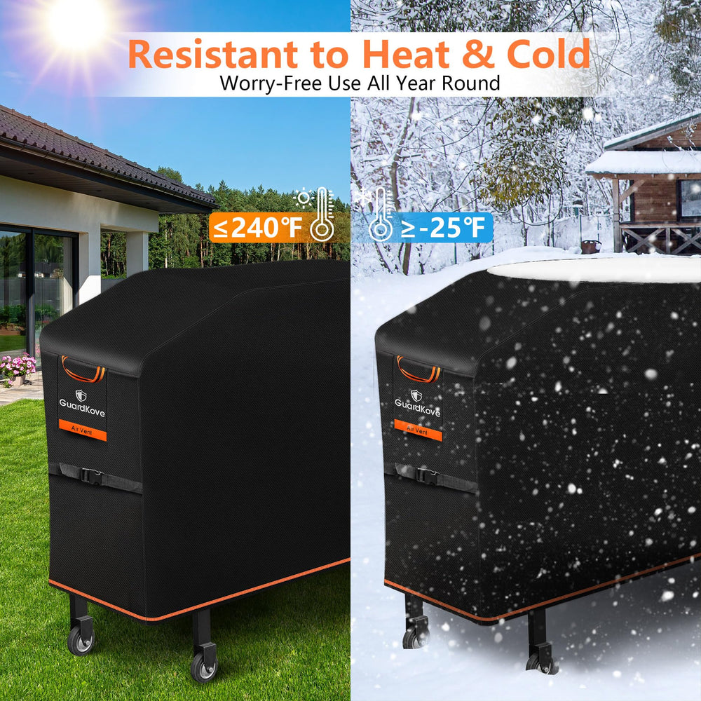 GuardKove estética negra con acento naranja ideal para patios modernos
