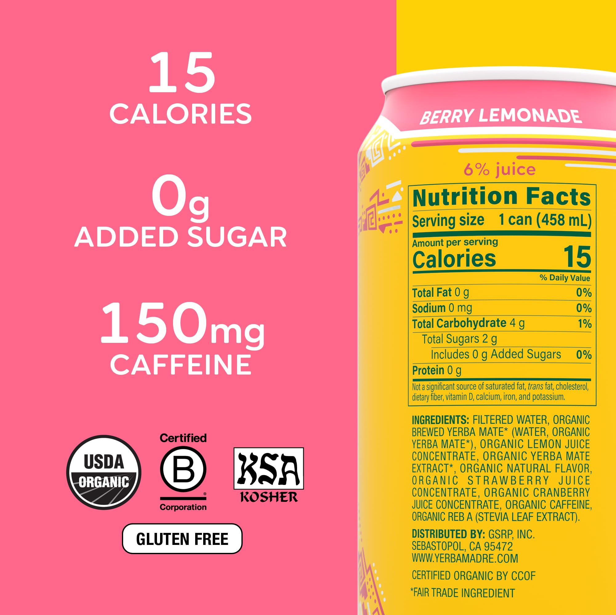 Guayaki bebida servida en vaso con hielo, aspecto refrescante
