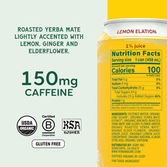 Guayaki detalle de textura y color del líquido resaltando ingredientes naturales
