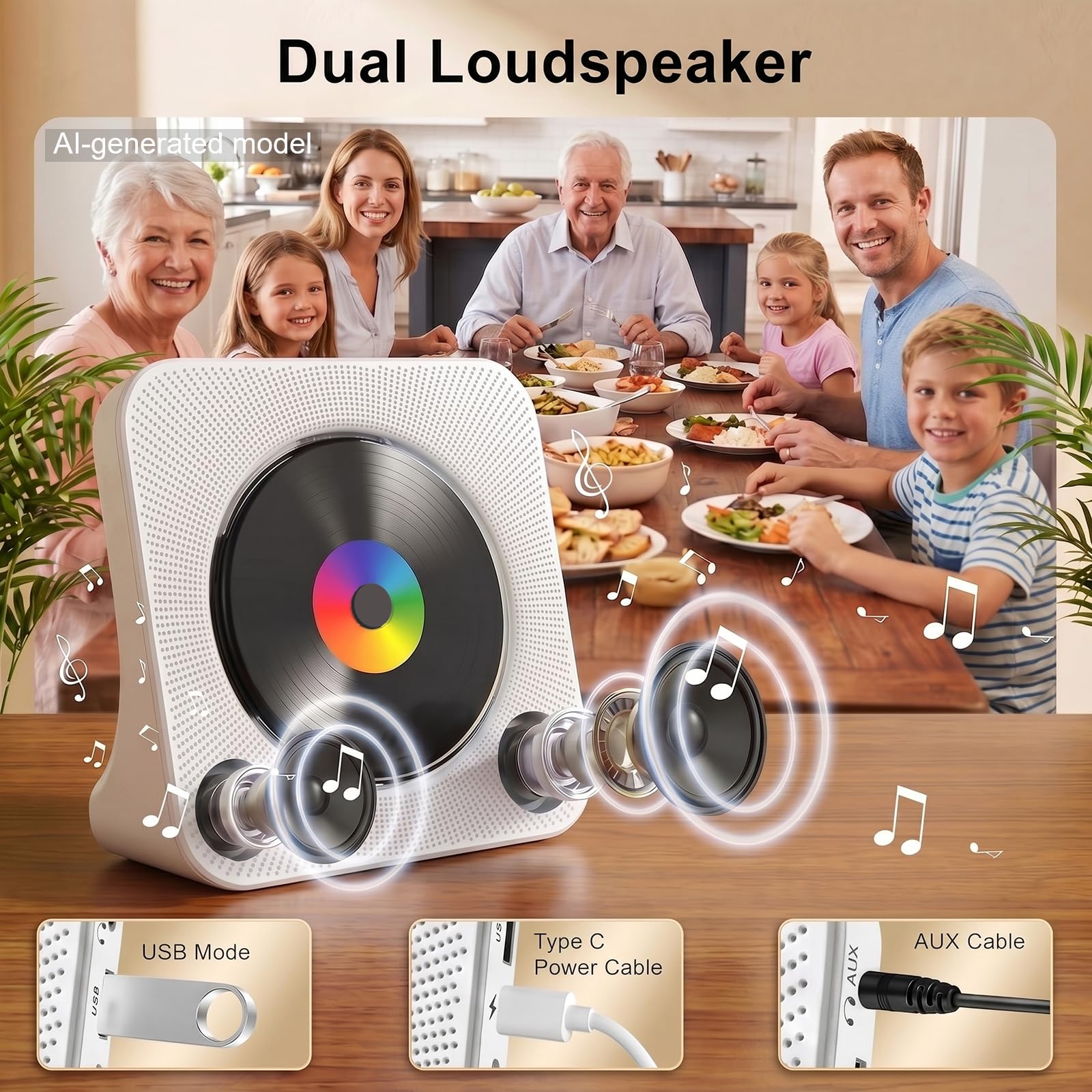 Gueray altavoces Hi‑Fi integrados en primer plano para mejor calidad sonora
