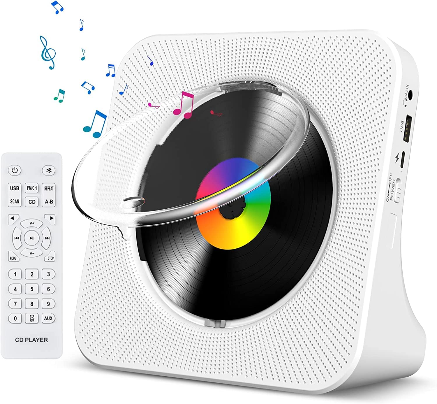 Gueray vista frontal del reproductor CD con diseño compacto y controles visibles