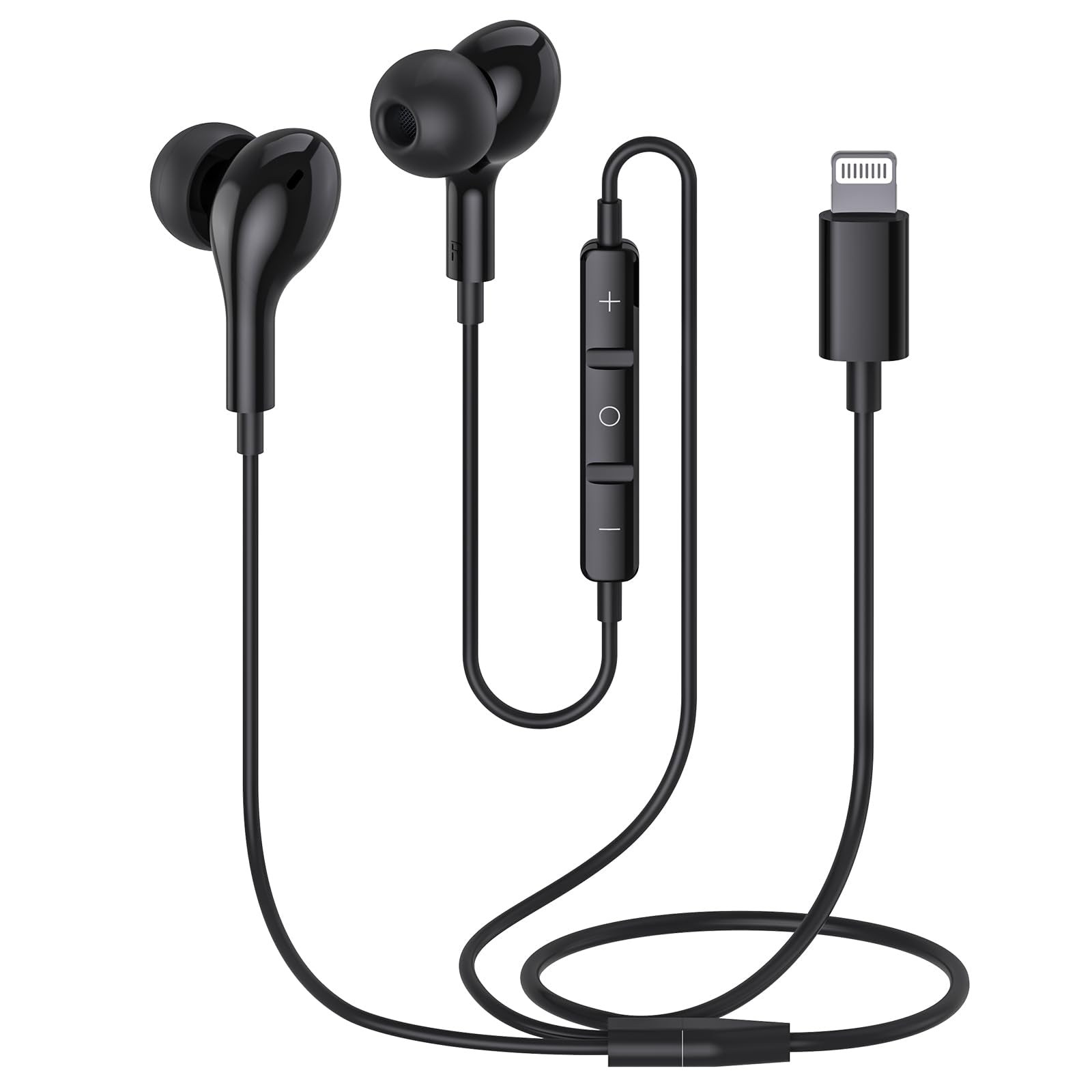 Guguearth front packaging showing earbuds and Lightning connector for easy setup