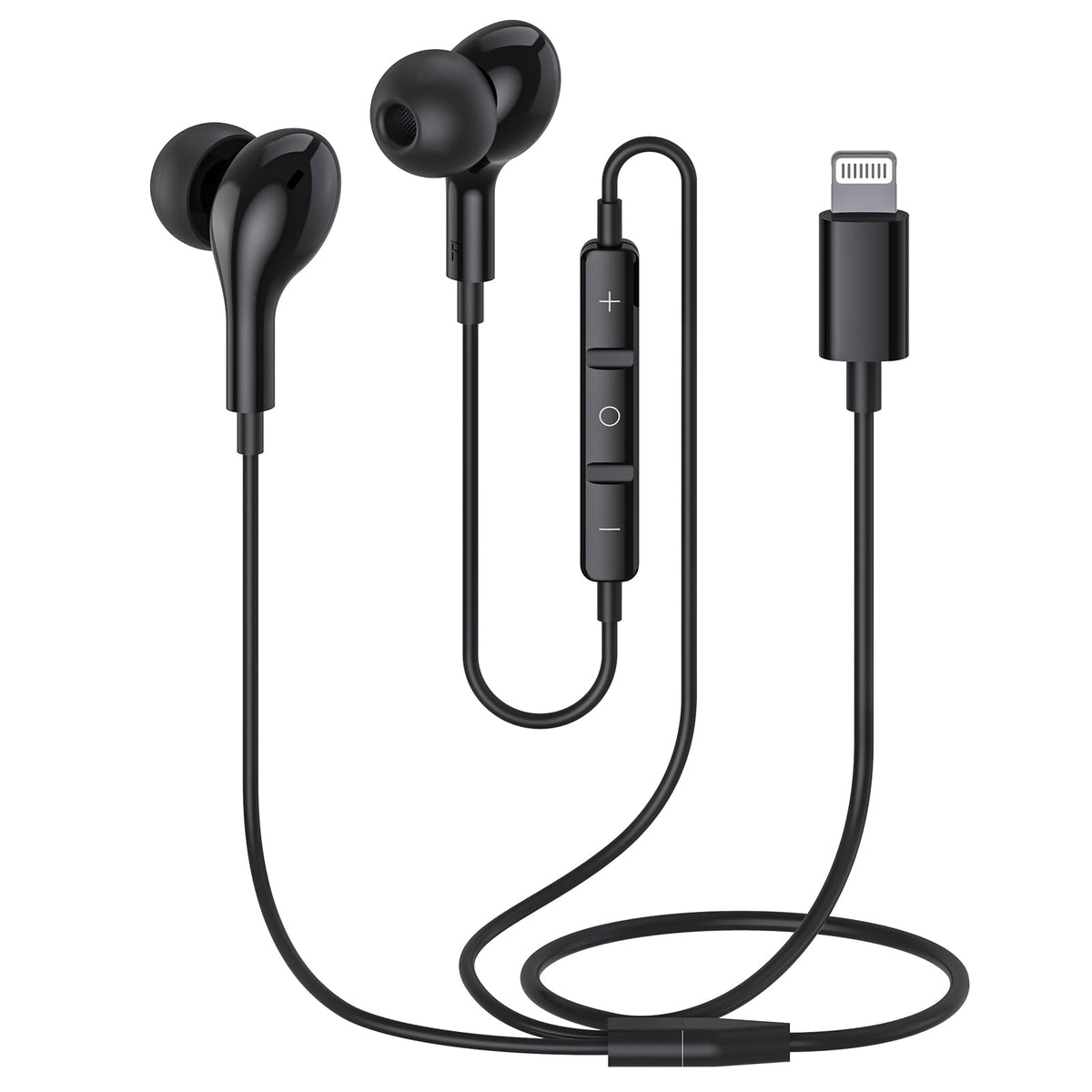 Guguearth front packaging showing earbuds and Lightning connector for easy setup