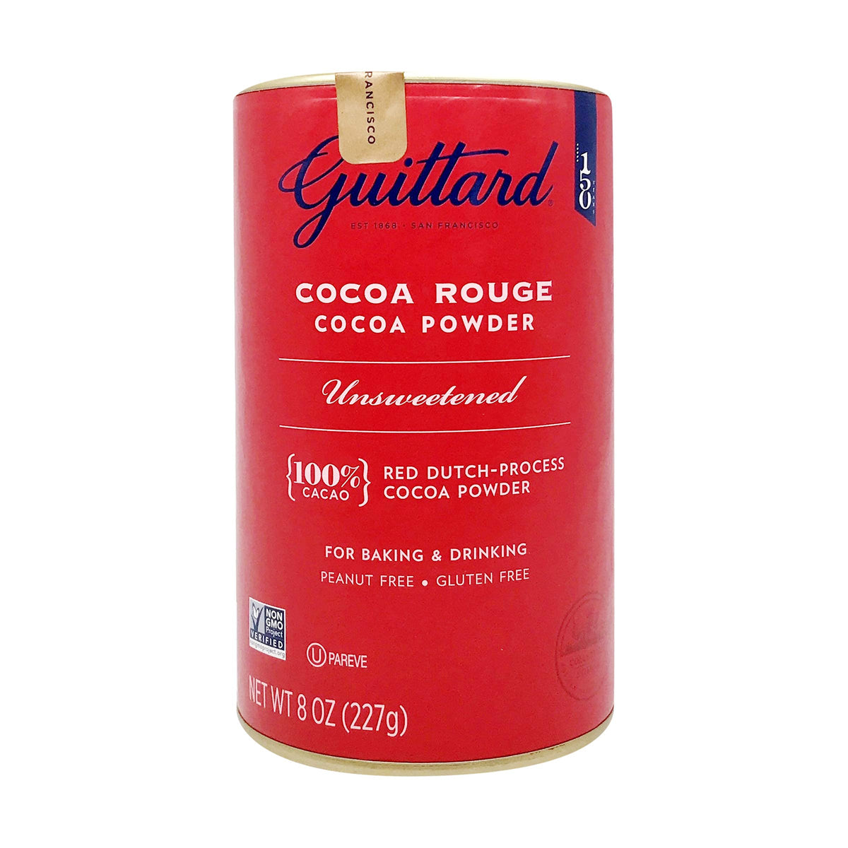 Guittard envase frontal claro que muestra el cacao y facilita identificación y uso