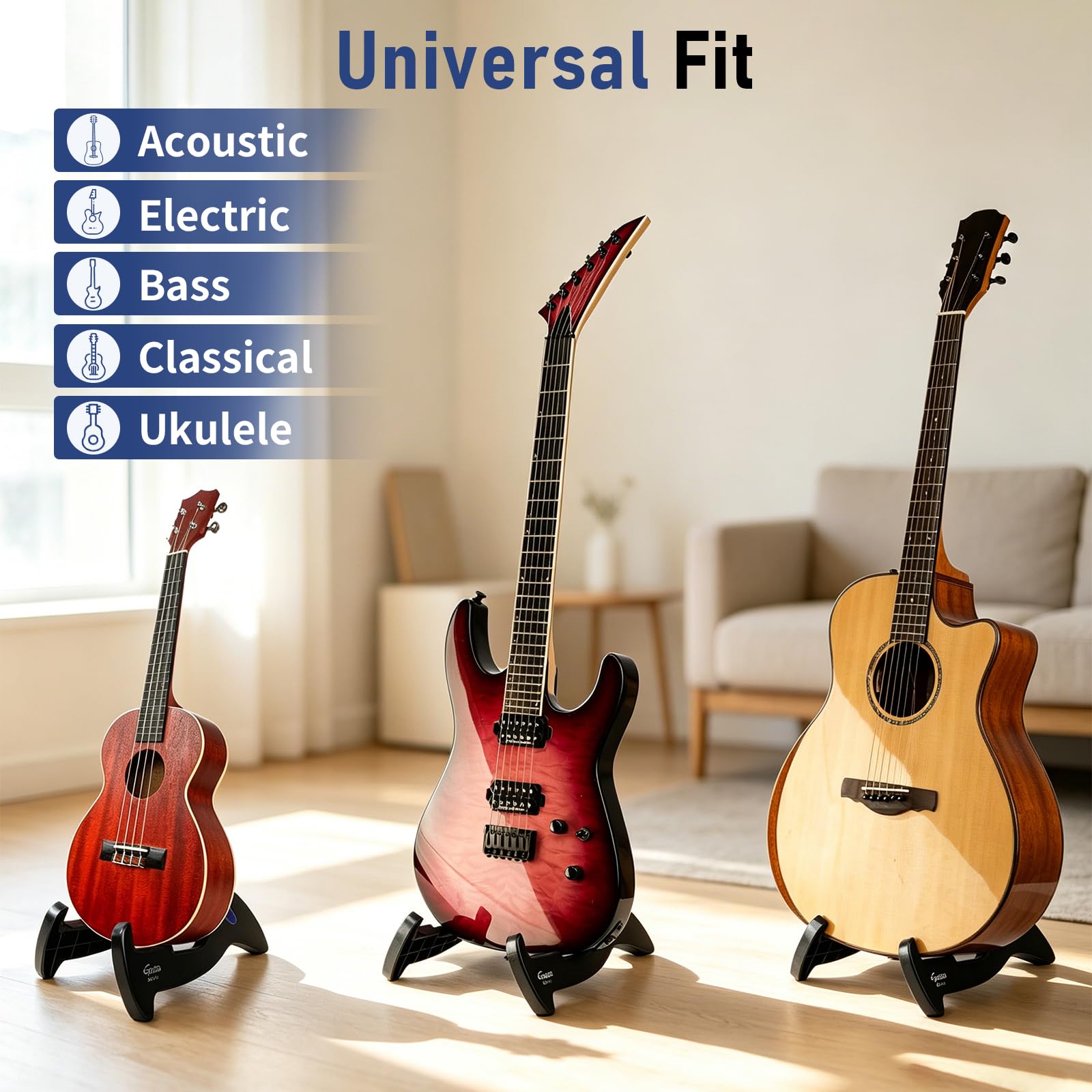 GUITTO soporte en escenario con bajo demostrando capacidad