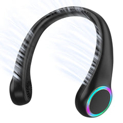 GULAKI ventilador de cuello frontal mostrando diseño ergonómico y comodidad