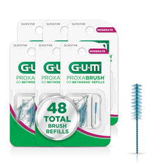 GUM envase frontal con recambios, muestra cantidad y facilidad de reposición