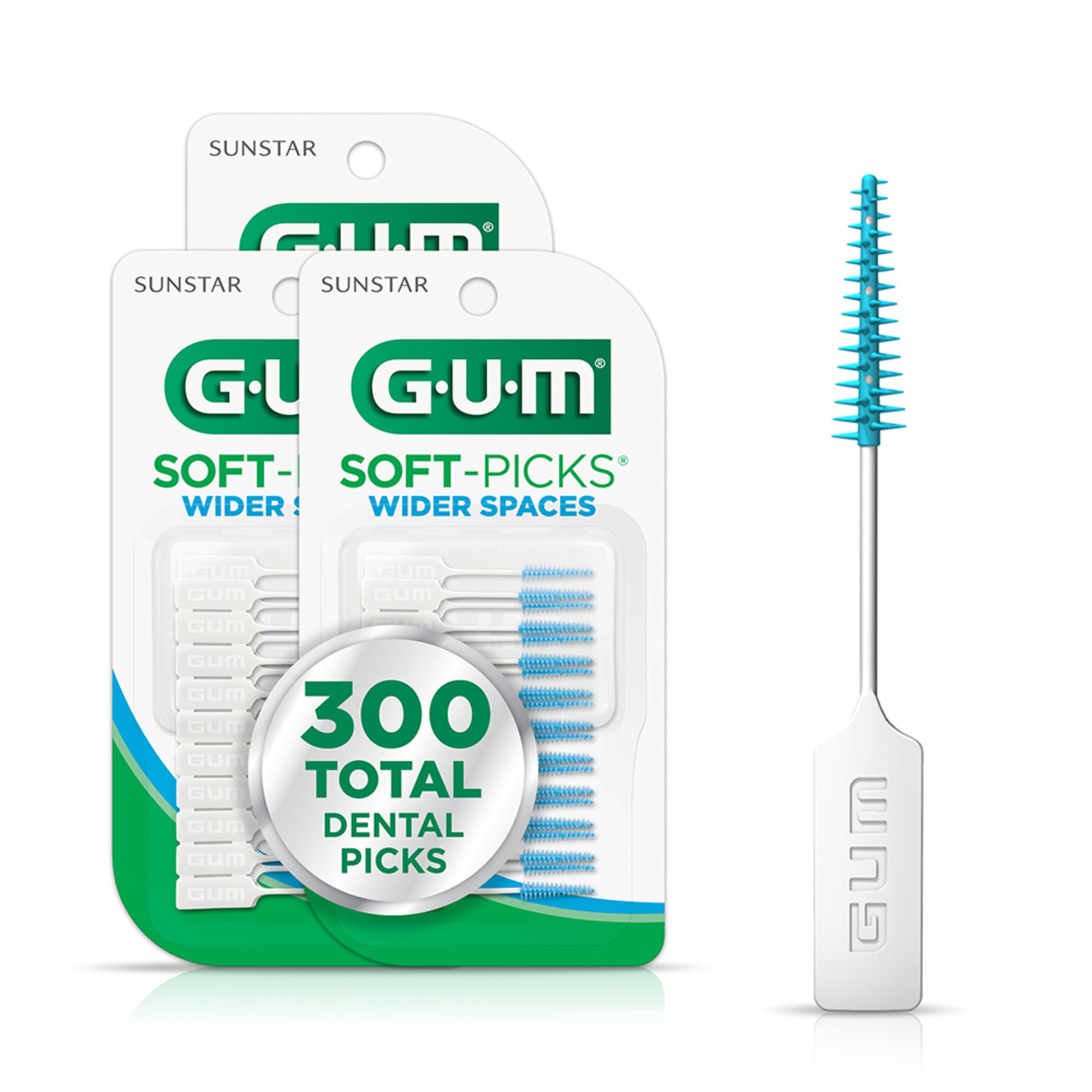 GUM empaque frontal mostrando las 100 piezas y beneficio de portabilidad