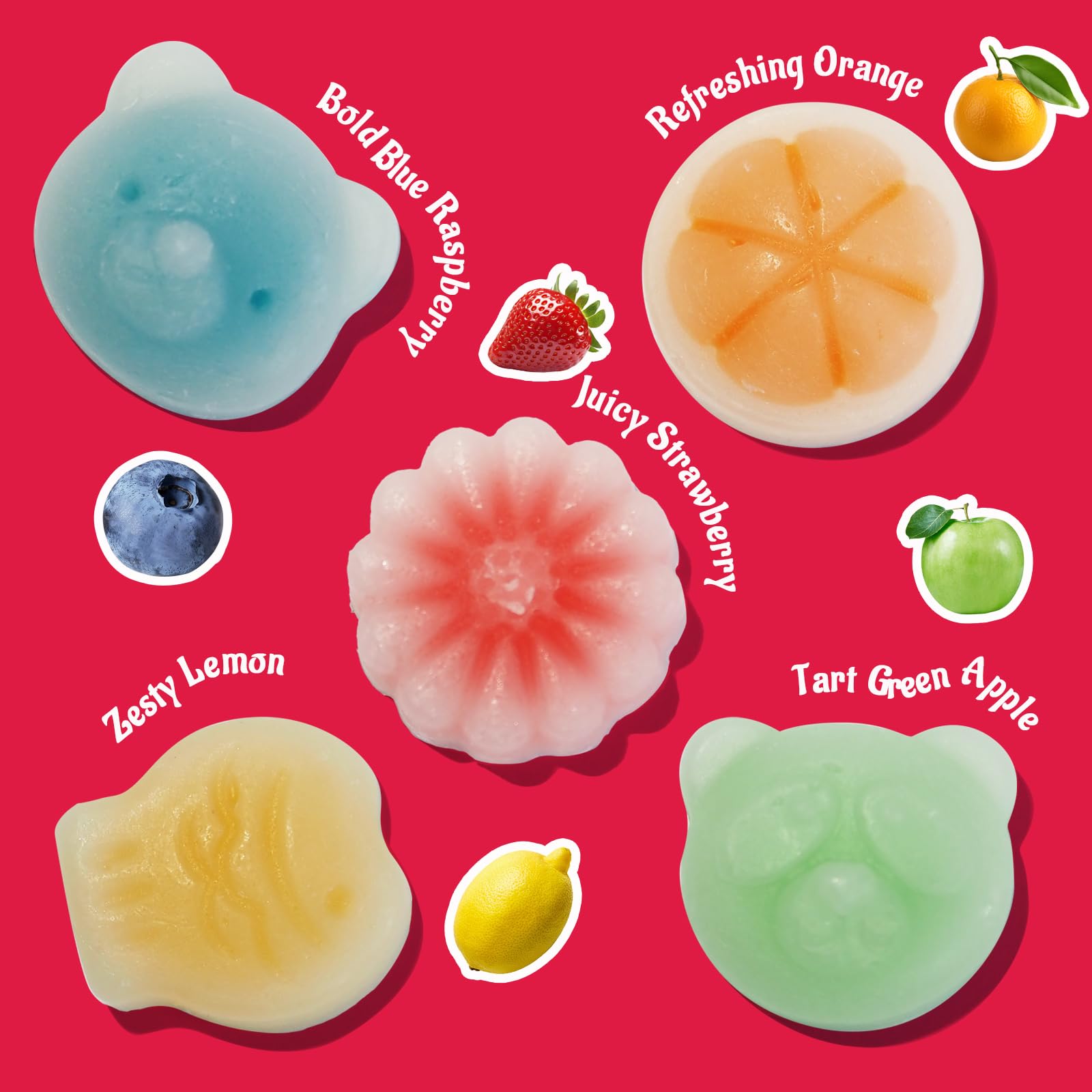 Gummy Glow primer plano textura de cera que revela capa suave y masticable