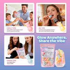 Gummy Glow ositos congelados con capa crujiente para efecto viral