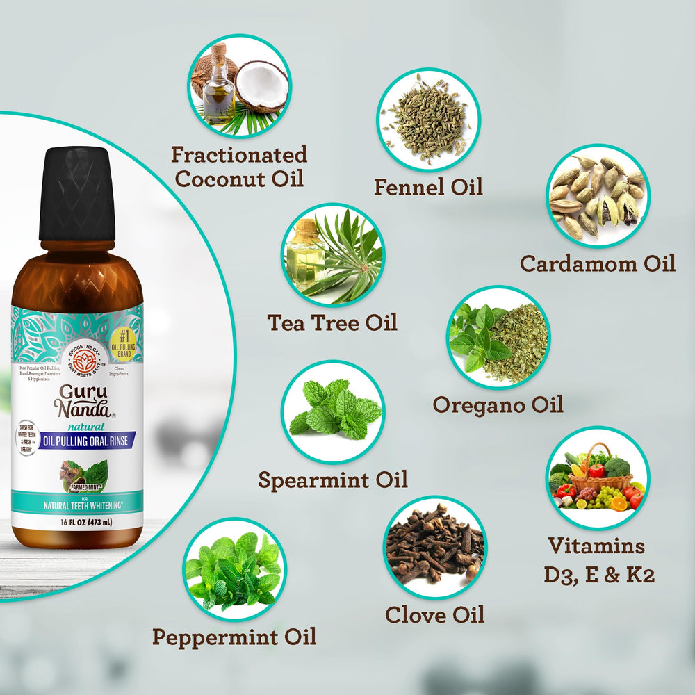 GuruNanda etiqueta con lista de ingredientes y vitaminas, transparencia y confianza