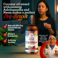 GuruNanda etiqueta con lista de ingredientes naturales visible y legible
