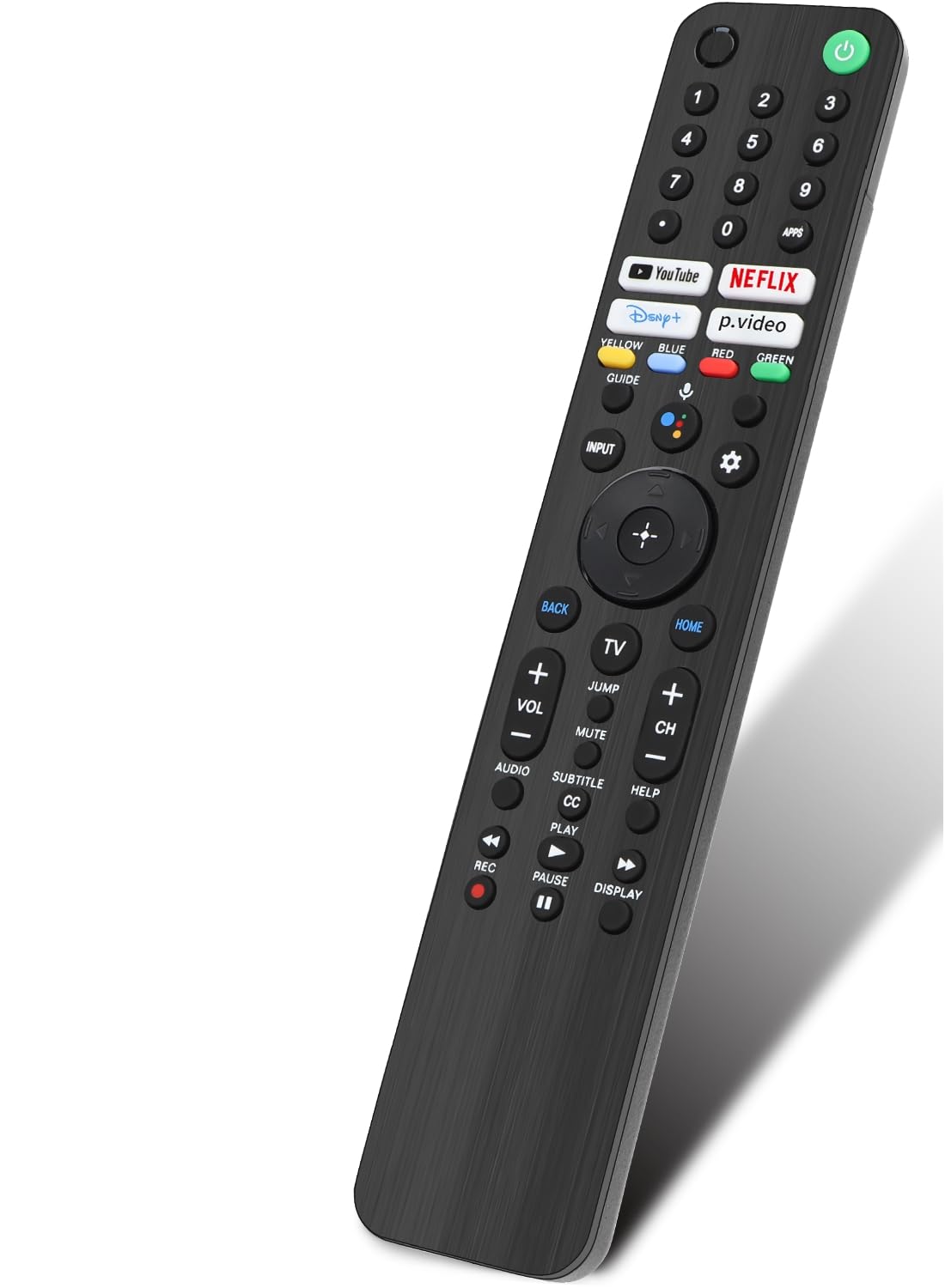 Gvirtue mando frontal mostrando diseño y botones principales para control cómodo
