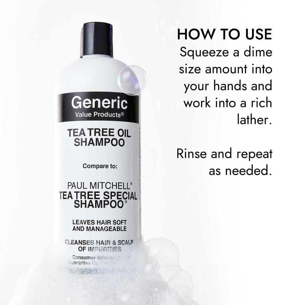 Generic Value Products cabello brillante y suave tras usar el champú mostrando resultado de brillo y manejo