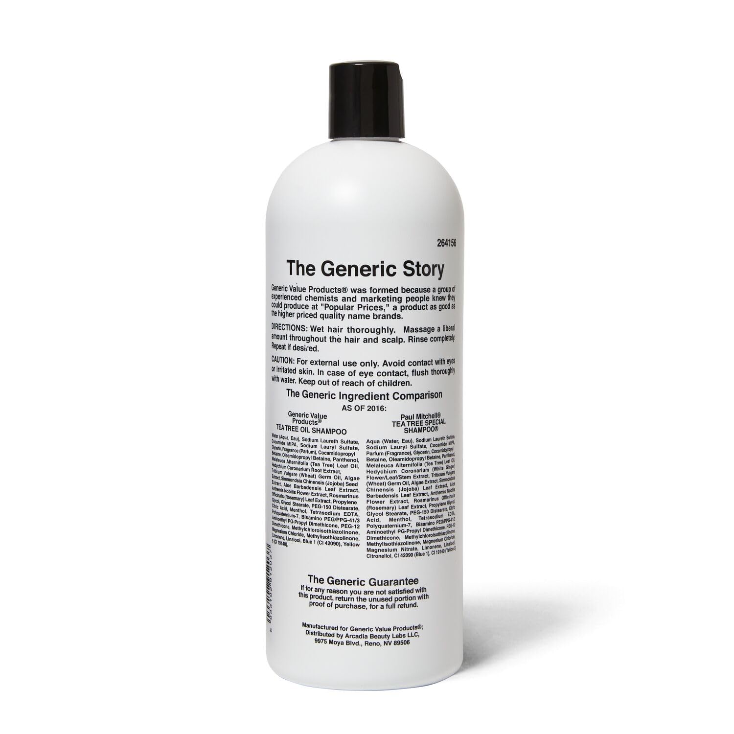 Generic Value Products espuma cremosa de champú con aceite de árbol de té que limpia y suaviza el cabello