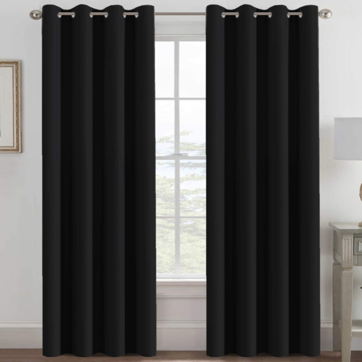H.VERSAILTEX panel frontal en jet black mostrando caída y color profundo