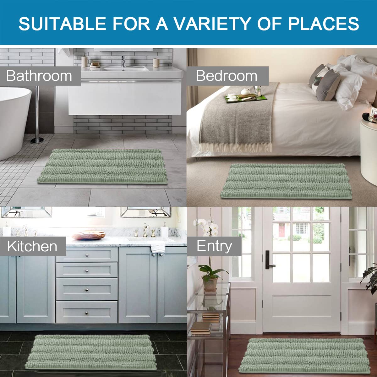 H.VERSAILTEX ambiente de baño decorado con alfombras para estilo y confort