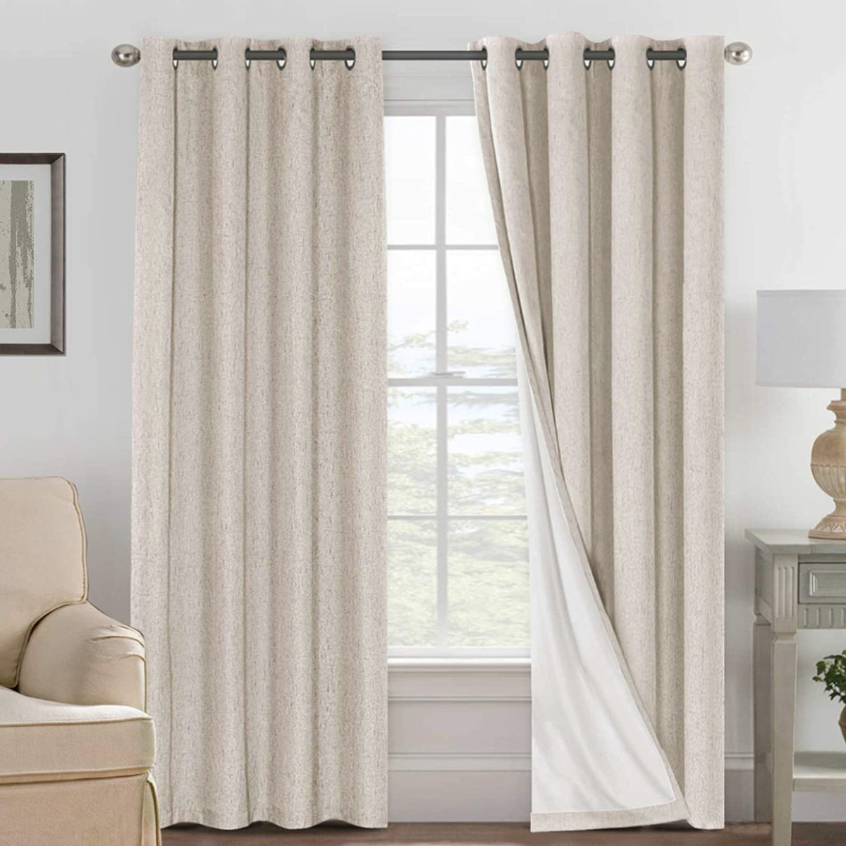 H.VERSAILTEX panel frontal mostrando bloqueo total de luz