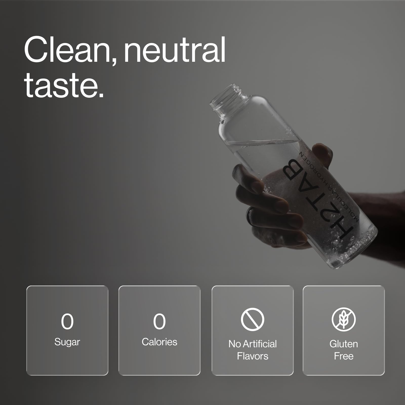 H2TAB efervescencia en vaso de agua, preparación rápida y clara