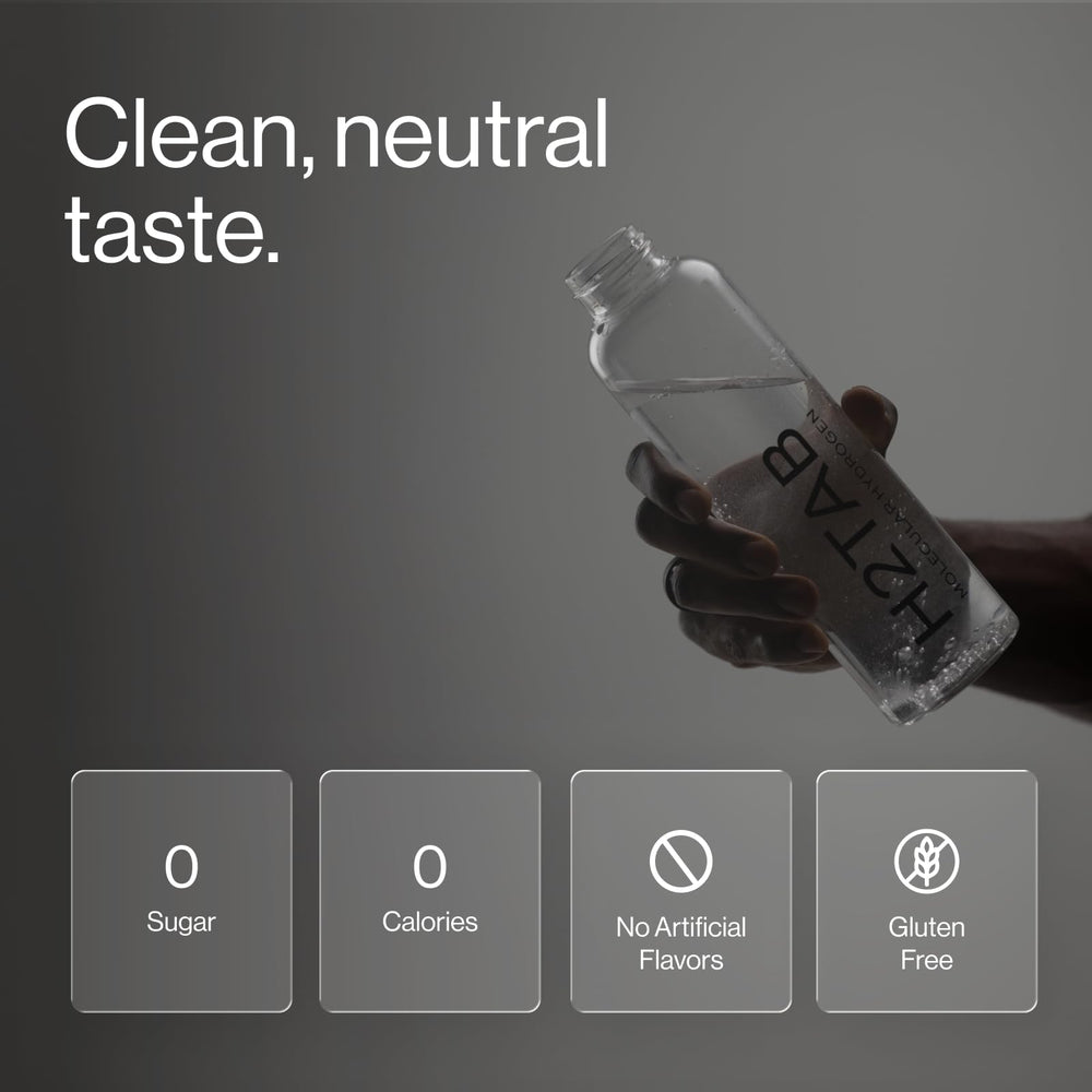 H2TAB efervescencia en vaso de agua, preparación rápida y clara