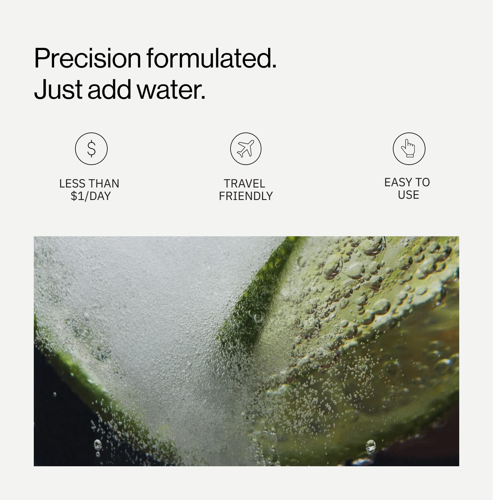 H2Tab etiqueta con lista de ingredientes naturales y certificaciones
