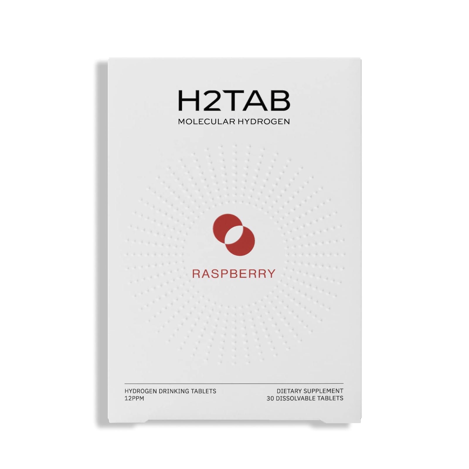 H2Tab envase frontal mostrando 30 tabletas y diseño claro