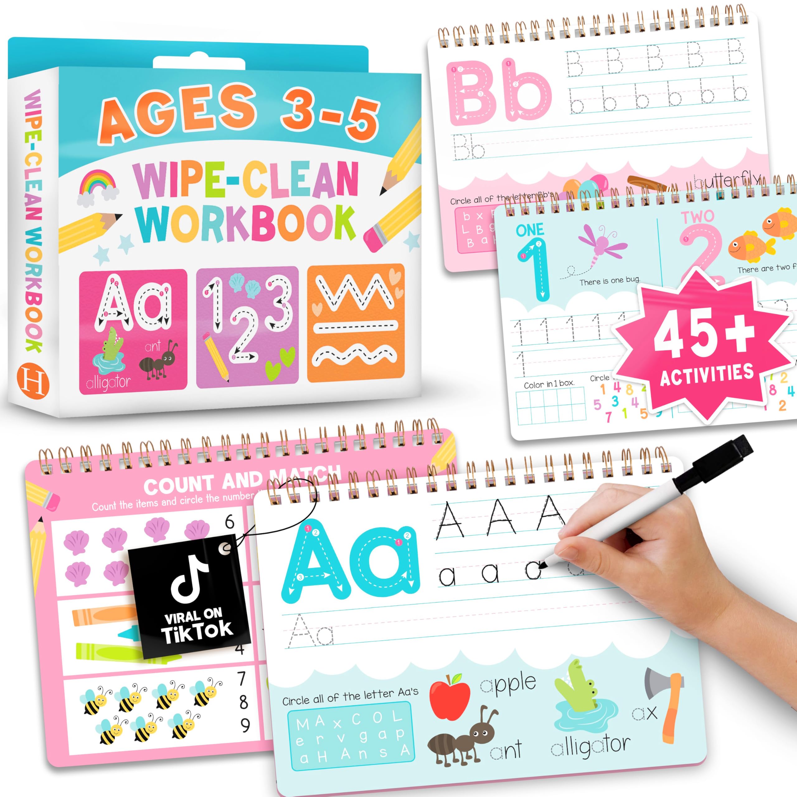 Hadley Designs portada del cuaderno ABC mostrando actividades reutilizables